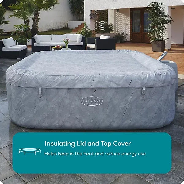 Lay-Z-Spa San Francisco HydroJet Hot Tub, 7 Person with Seats and Lights
